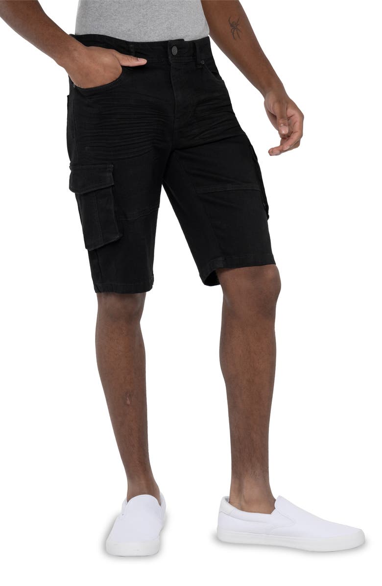 XRAY Denim Cargo Shorts, Alternate, color, Jet Black