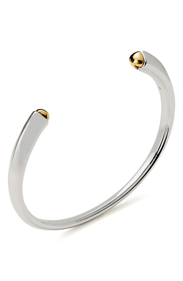 Kate Spade New York two tone cuff bracelet, Alternate, color, Silver/ Gold