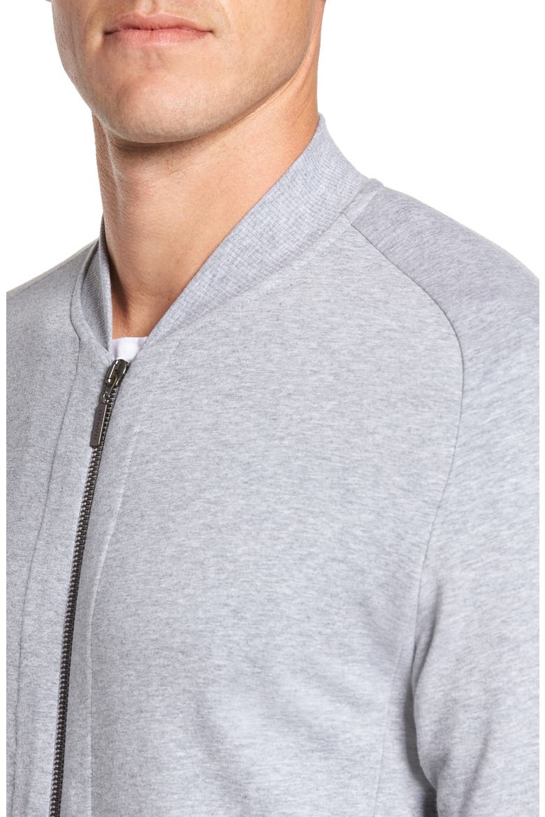 Living Cotton Zip-Up Jacket, Alternate, color, GREY MELANGE
