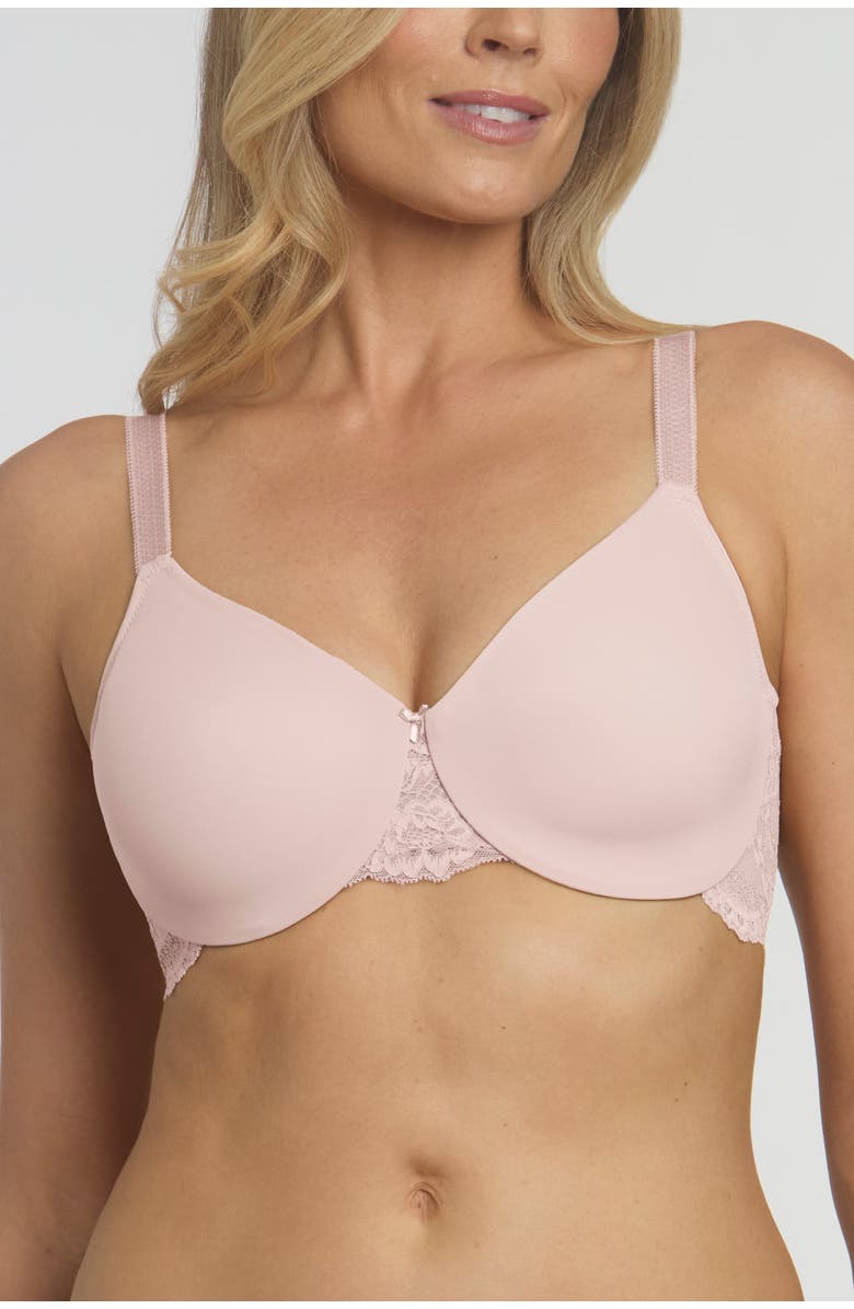 Dominique Intimates Lena Lace Seamless Ultra Comfort Minimizer Bra, Main, color, Blush Rose