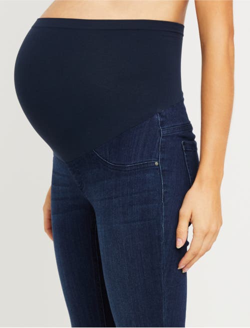 Motherhood Maternity Plus Super Stretch Secret Fit Over The Belly Skinny Ankle Jeans In Dark Wash