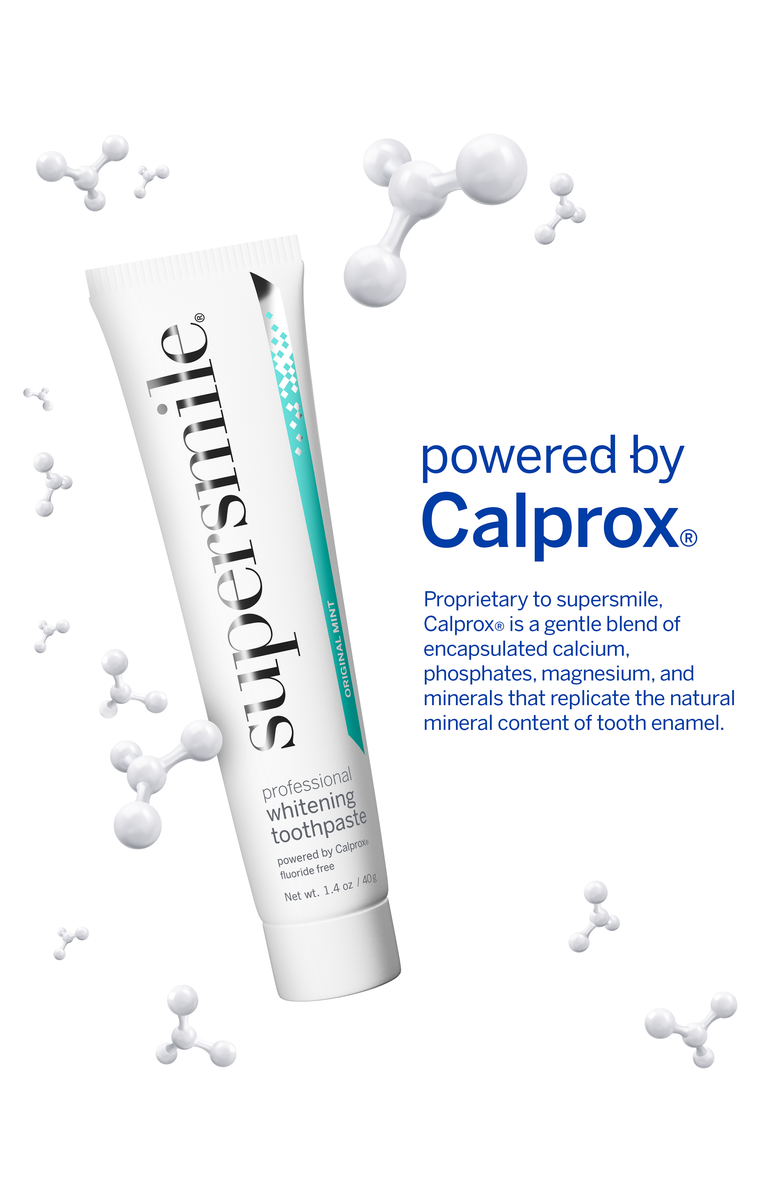 Supersmile Fluoride Free Professional Whitening Toothpaste - original mint, Alternate, color, White