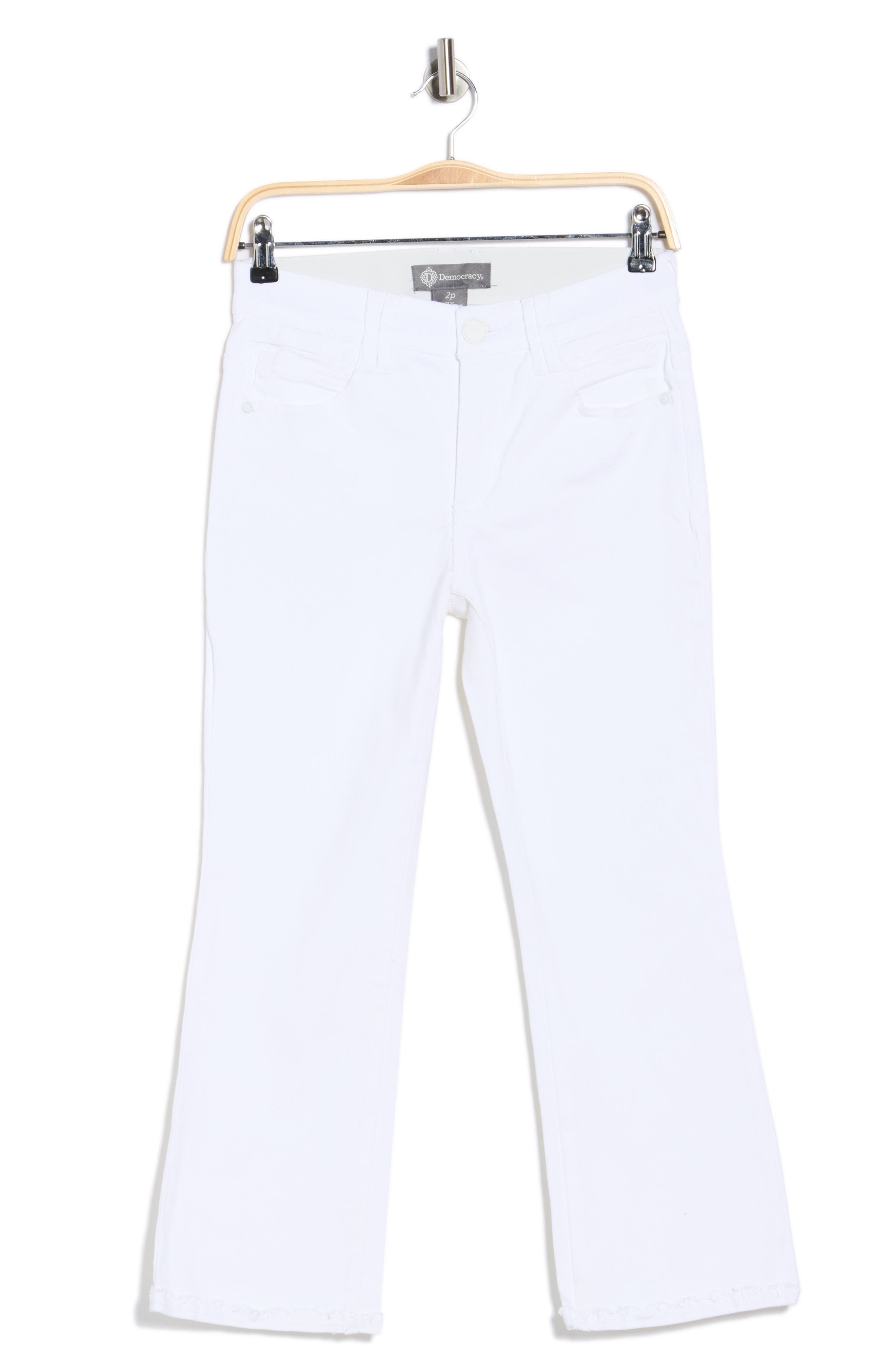 Democracy Scallop Hem Crop Flare Jeans