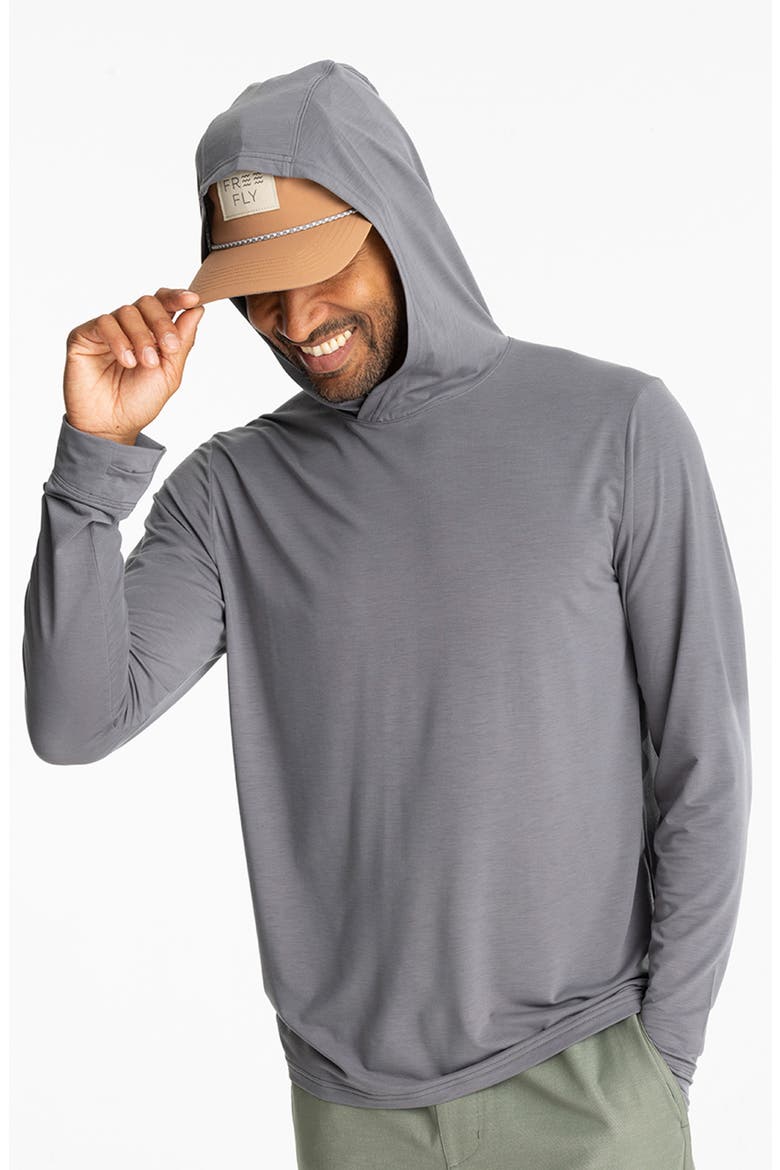 Elevate Lightweight Performance Hoodie, Main, color, SMOKE