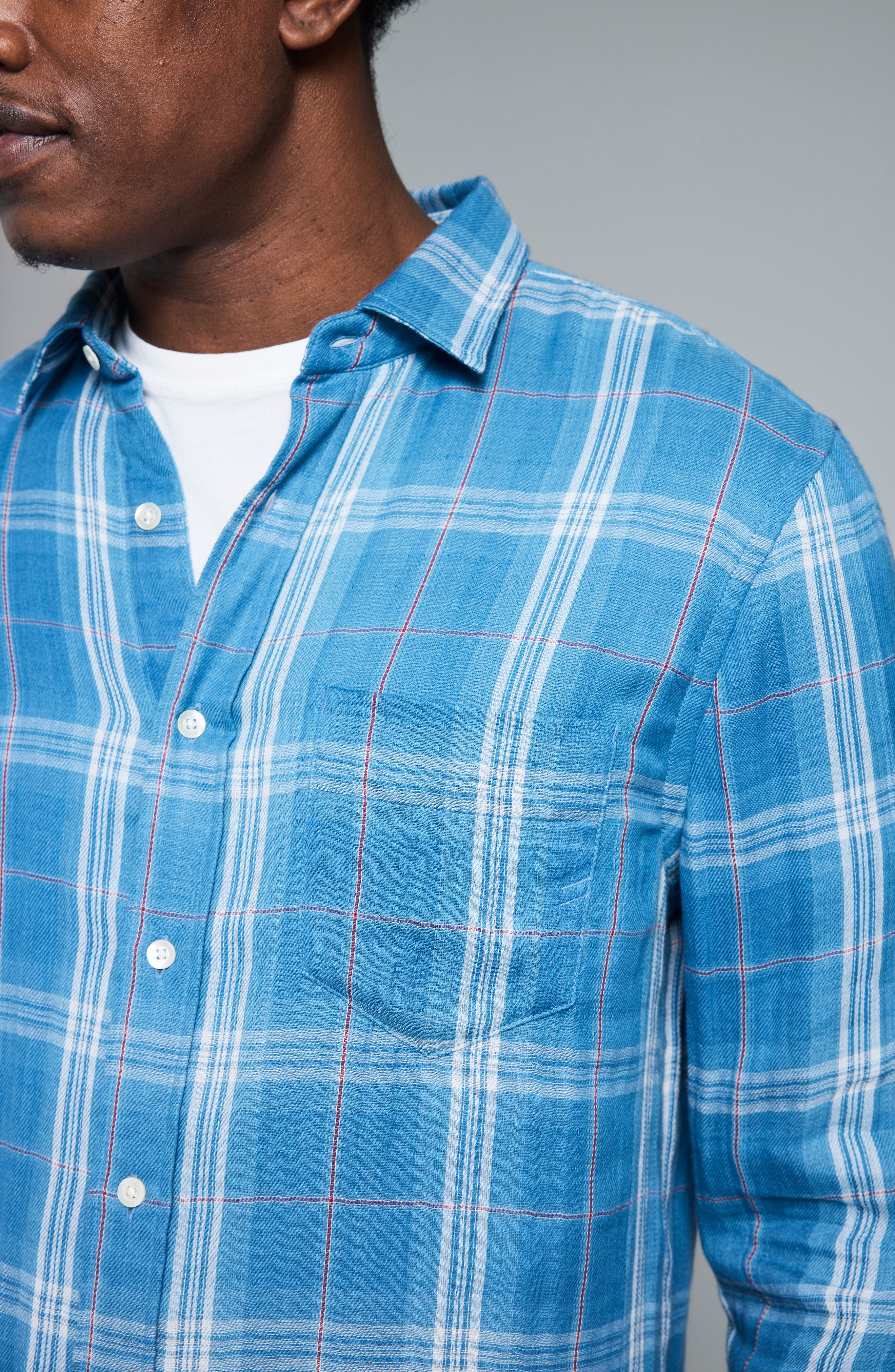 Cypress Plaid Double Face Cotton Button-Up Shirt - image 2