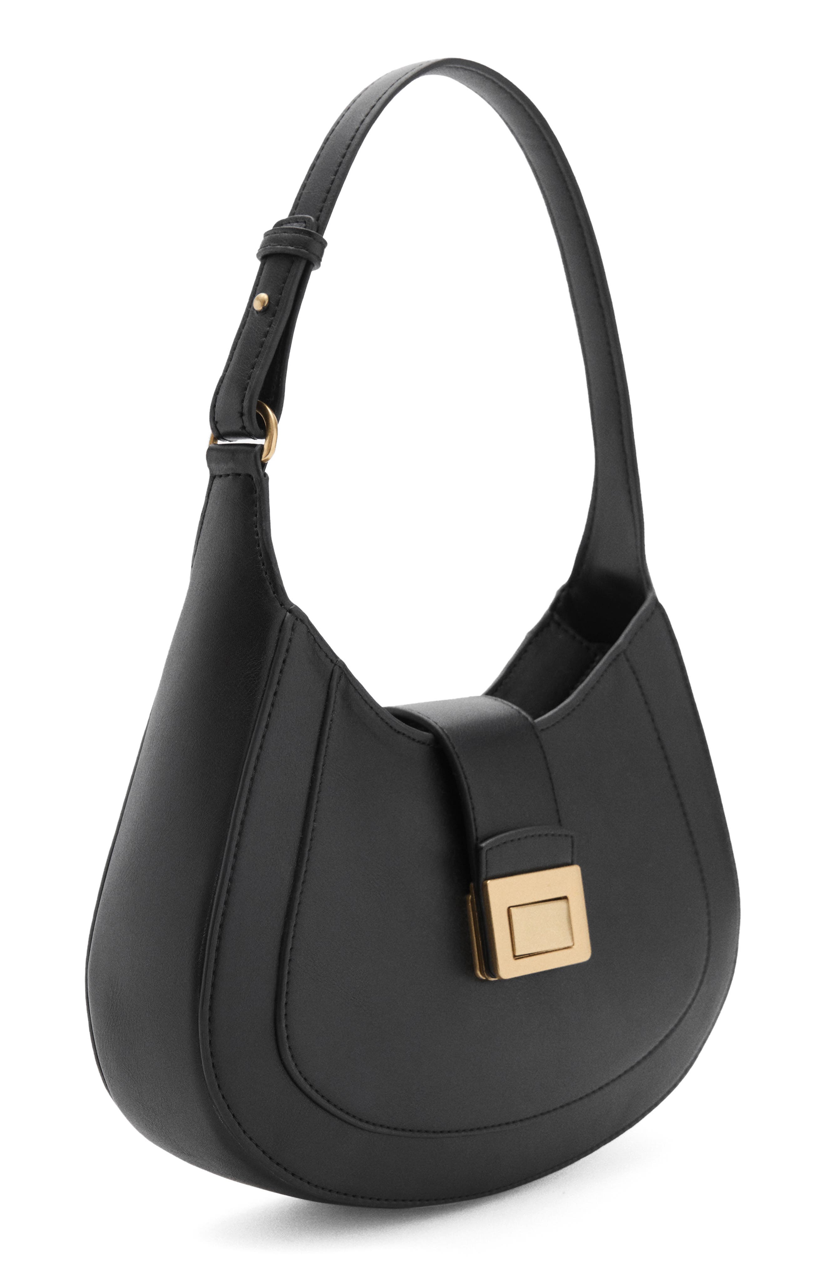 MANGO Faux Leather Shoulder Bag, Alternate, color, 