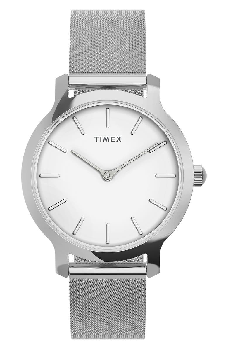 Timex<sup>®</sup> Transcend Mesh Strap Watch, 31mm, Main, color,