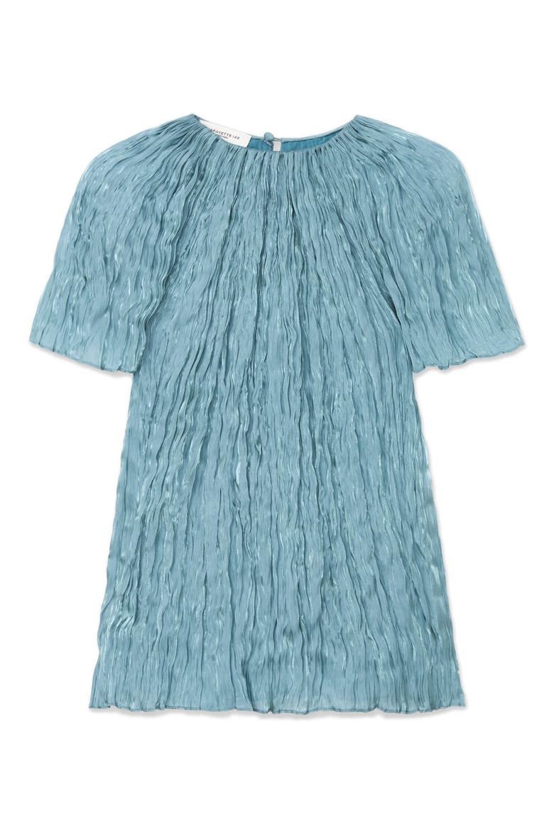 Plissé Top, Alternate, color, LAGOON GREEN