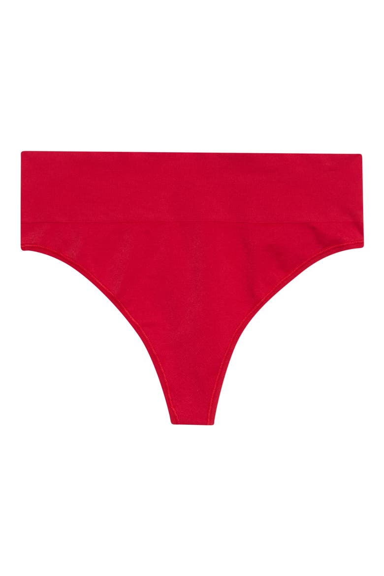 Seamless Thong, Alternate, color, RED SALSA