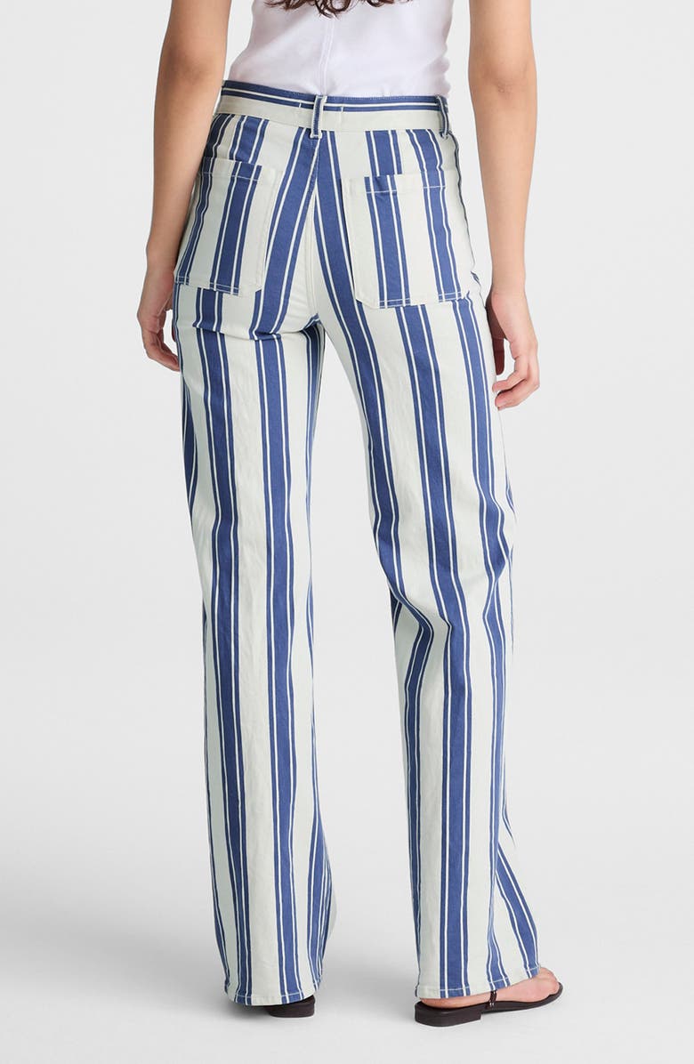 Madewell The Emmy Stripe Patch Pocket Wide Leg Pants, Alternate, color, Waterfall Stripe