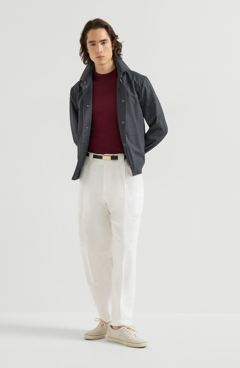 Brunello Cucinelli Virgin wool fresco outerwear jacket, Alternate, color, Dark Grey