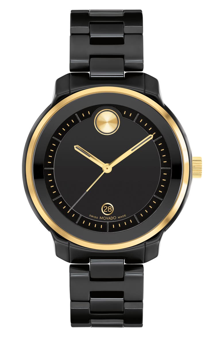 Bold Verso Bracelet Watch, 38mm, Main, color, BLACK
