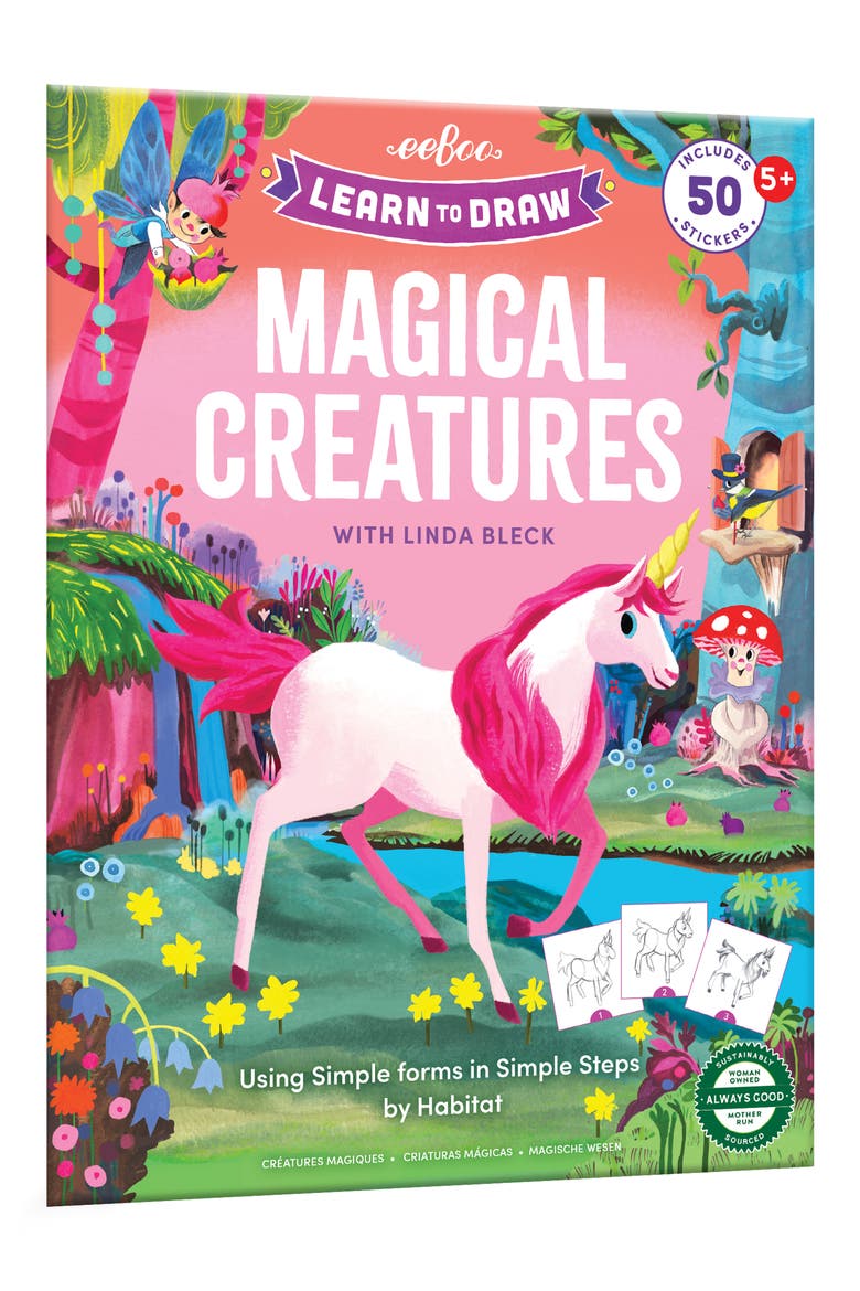 'Magical Creatures' Learn To Draw Activity Book, Main, color, MULTI
