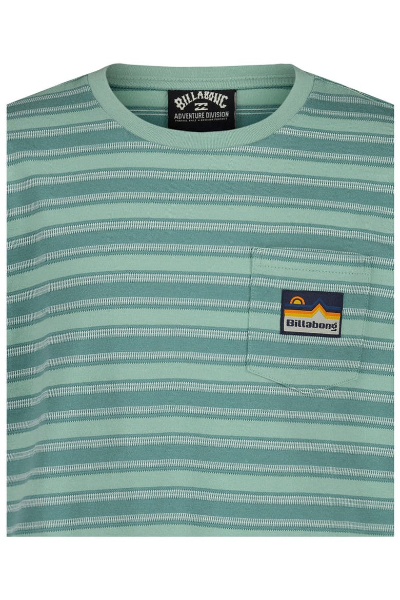 Kids' Miles Stripe Pocket T-Shirt, Alternate, color, GREEN ASH