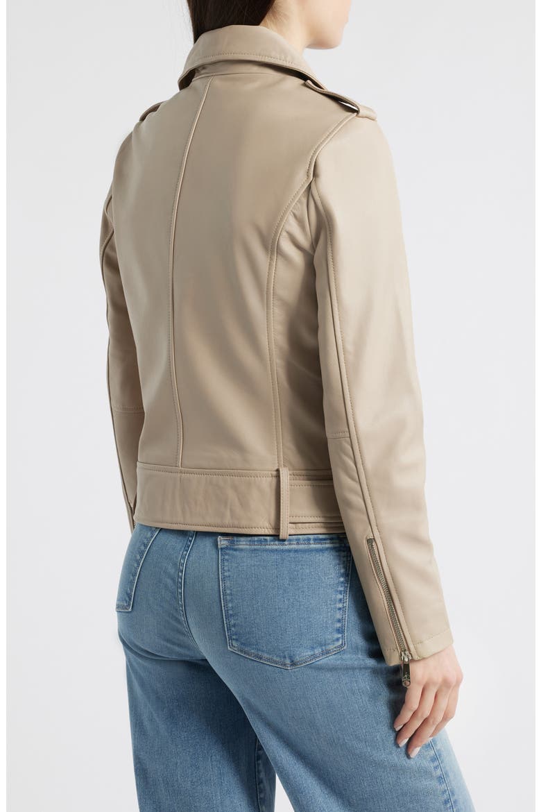 Lambskin Moto Jacket, Alternate, color, OYSTER