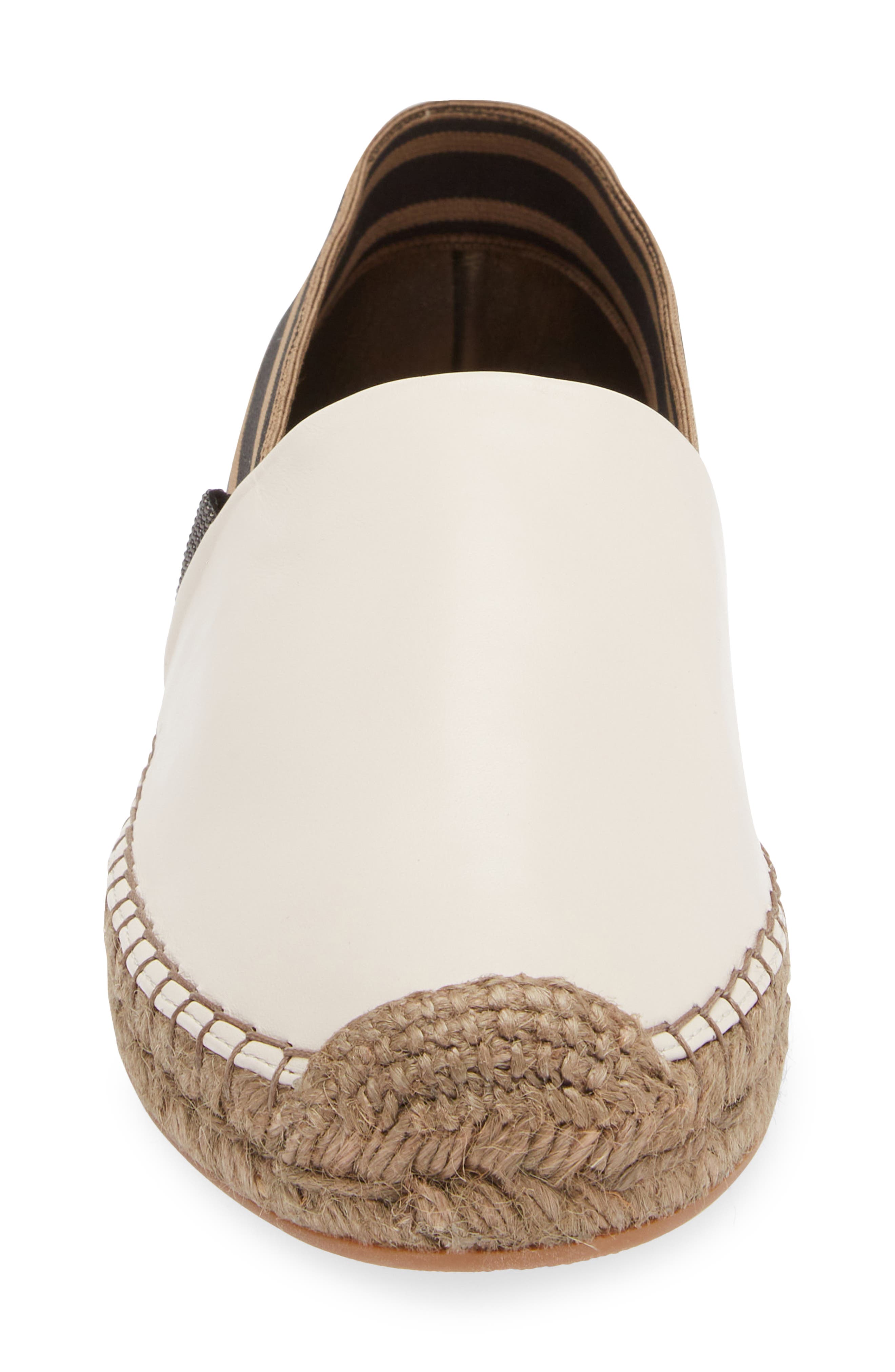 Brunello Cucinelli Leather Espadrille Flat, Alternate, color, 