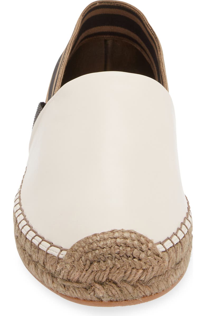 Brunello Cucinelli Leather Espadrille Flat, Alternate, color,