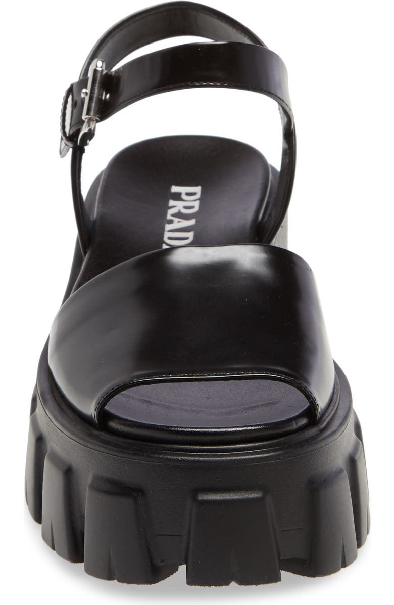 Prada Monolith Lug Sole Sandal, Alternate, color,