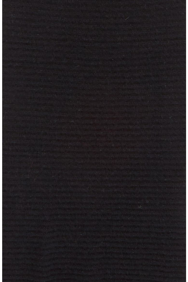 Ribbed Cashmere Muffler, Alternate, color, BLACK