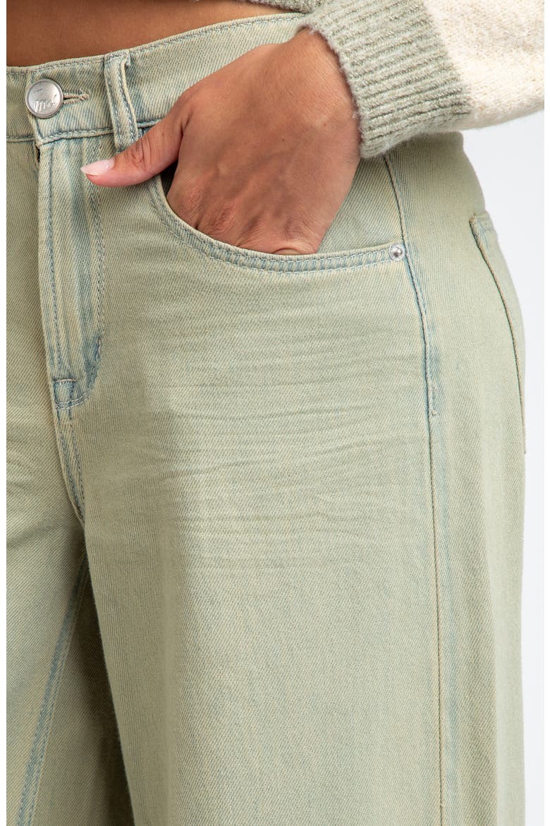 Tinted Overflow Wide Leg Jeans, Alternate, color, BLUE/ BEIGE ENZYME