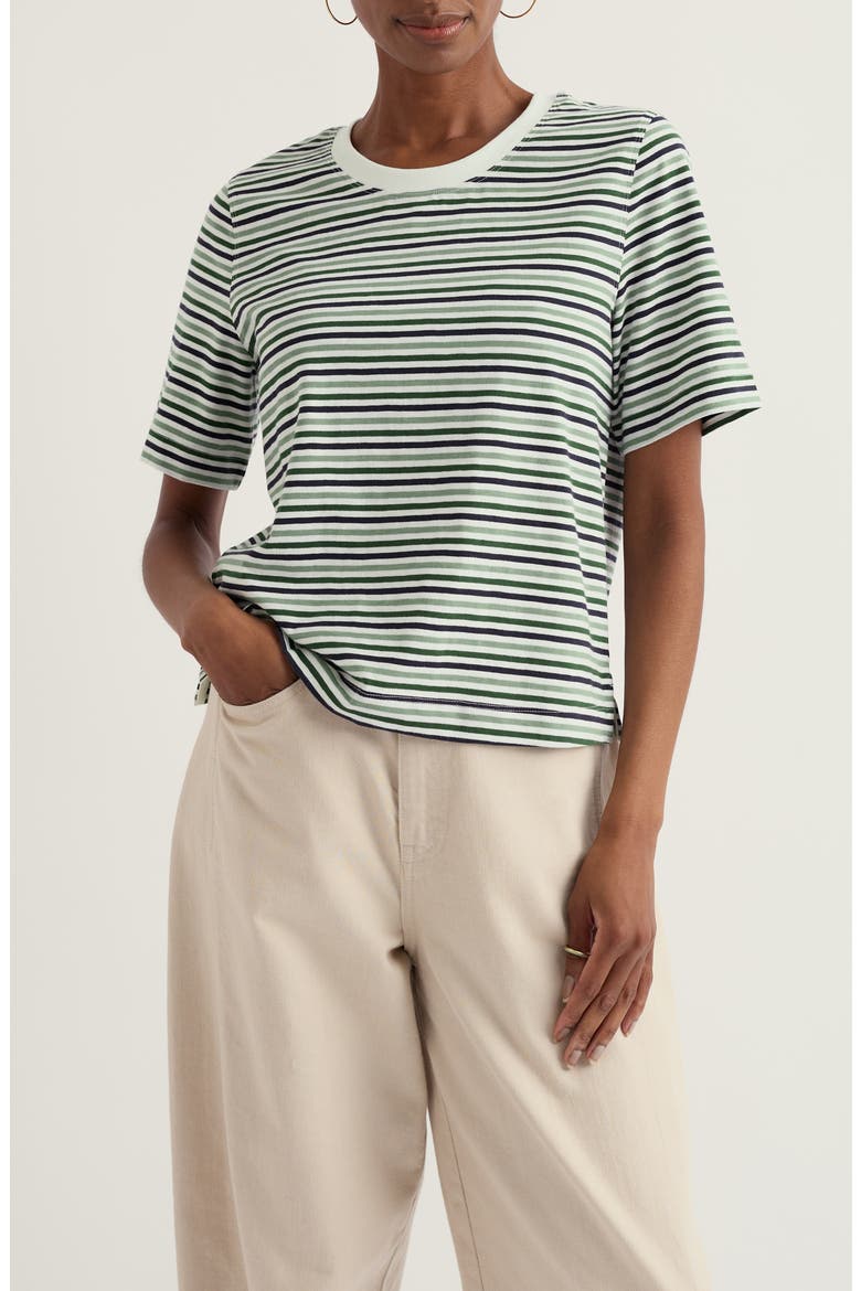 Copseland Stripe Organic Cotton T-Shirt, Main, color, PELLITRAS TREETOP