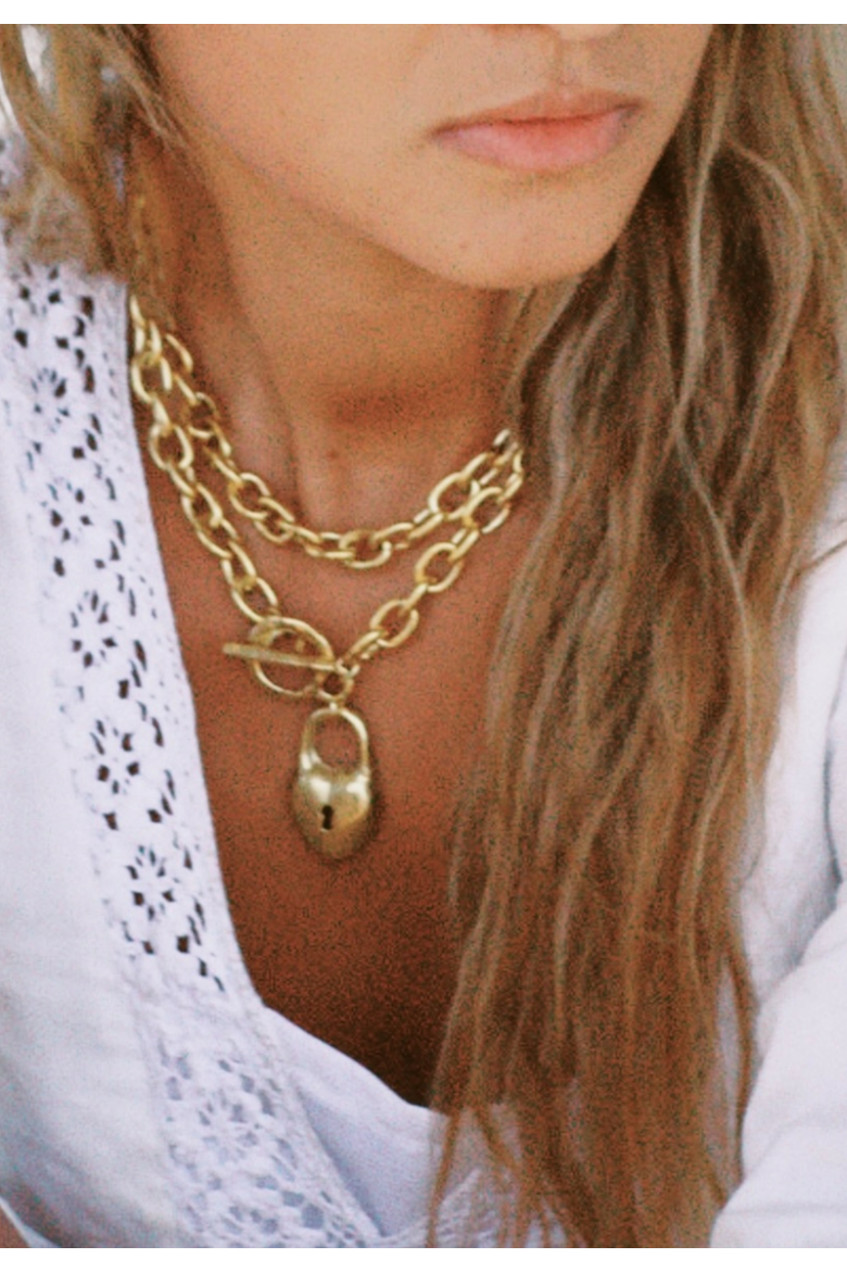 Amalia Necklace, Alternate, color, Gold