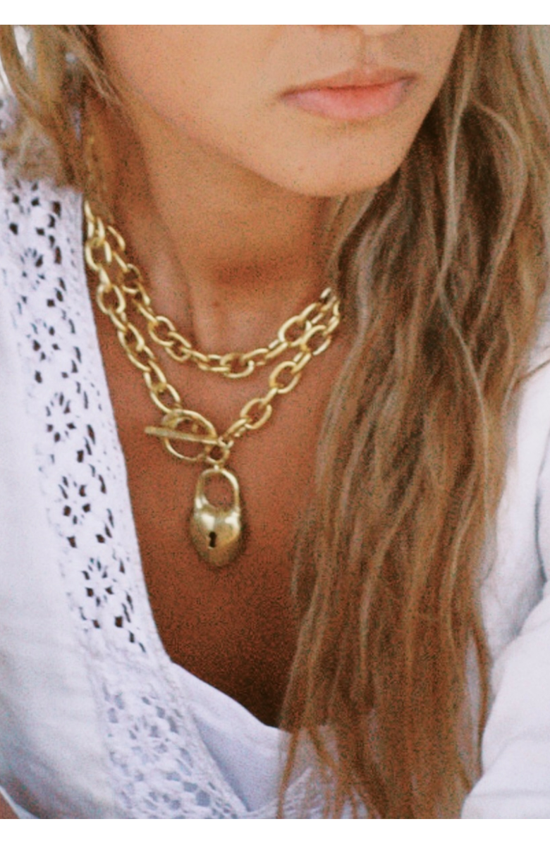 sccollection Amalia Necklace, Alternate, color, Gold