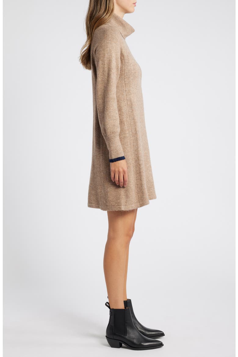 Turtleneck Sweater Dress, Alternate, color, NATURAL