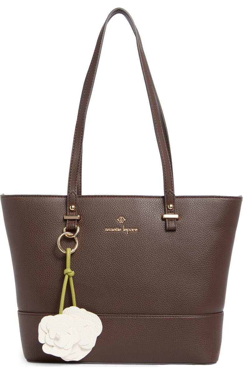 Nanette Lepore Tote, Main, color, Maple-Maple Gingham