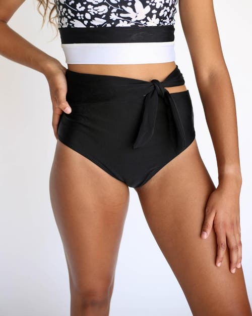 Nani Side Tie Swim Bottom In Black