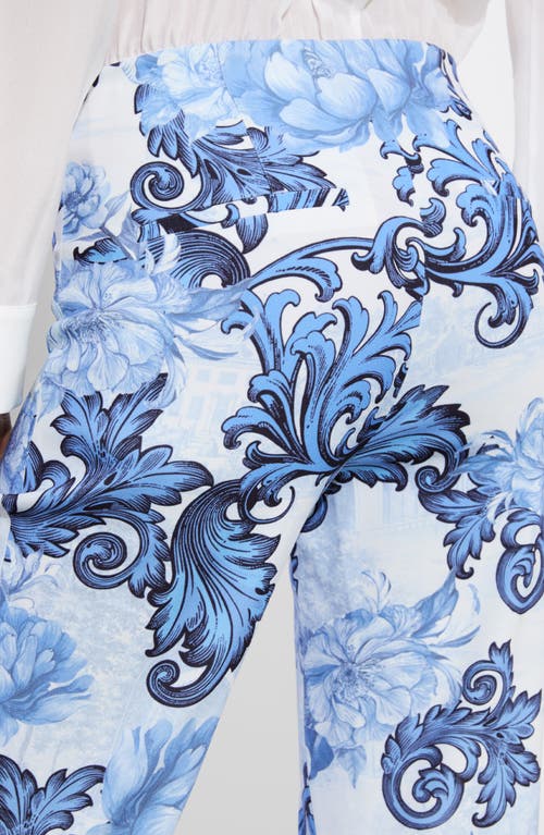 Alice And Olivia Alice And Oliva Teeny Printed Bootcut Pants In Scroll Symphony