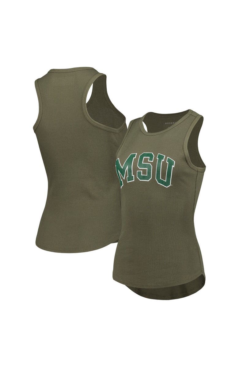 BOXERCRAFT Women's Olive Michigan State Spartans Adrienne Tank Top, Main, color, 