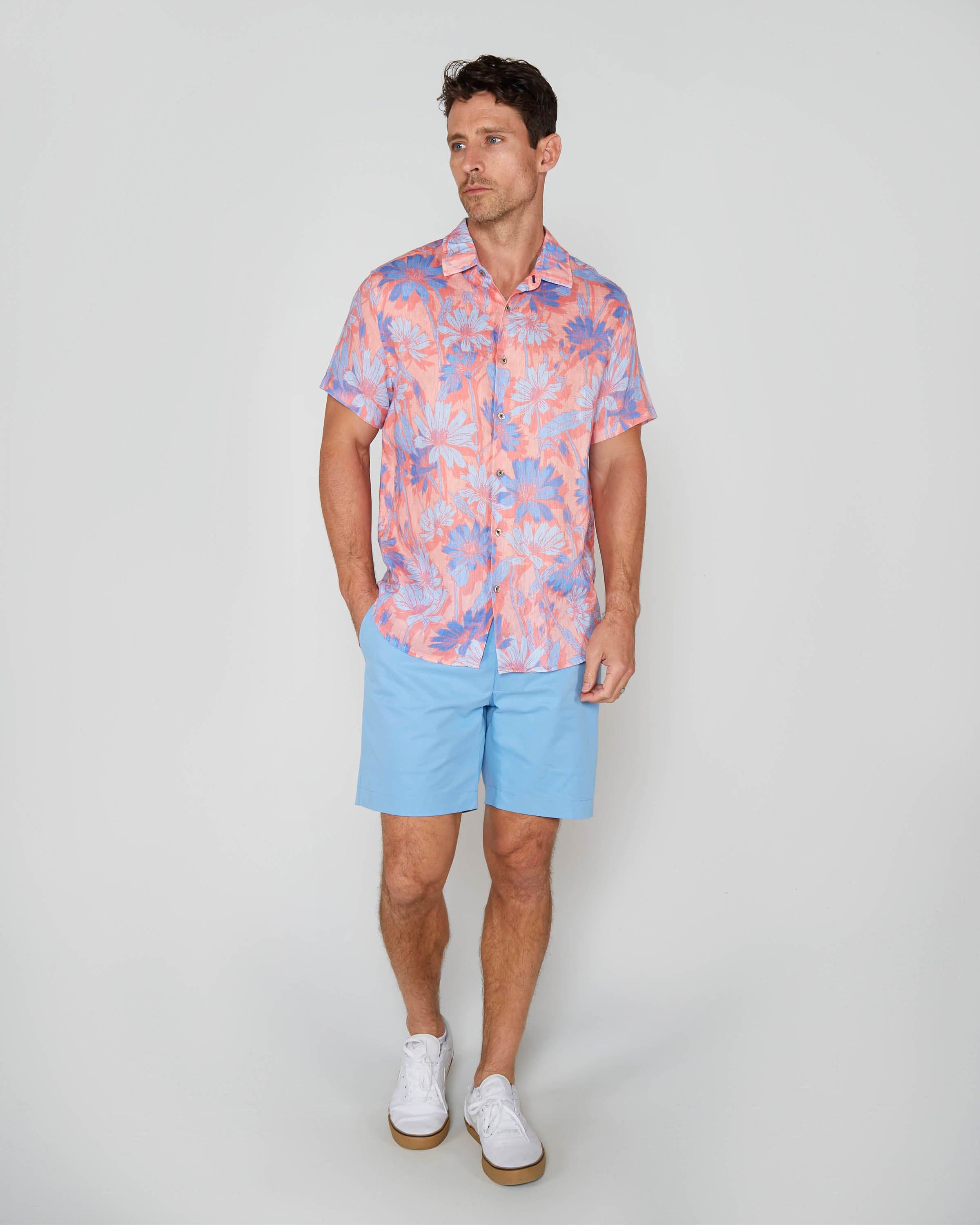 Uomo Springtime Short Sleeve Fine Linen Shirt - image 3