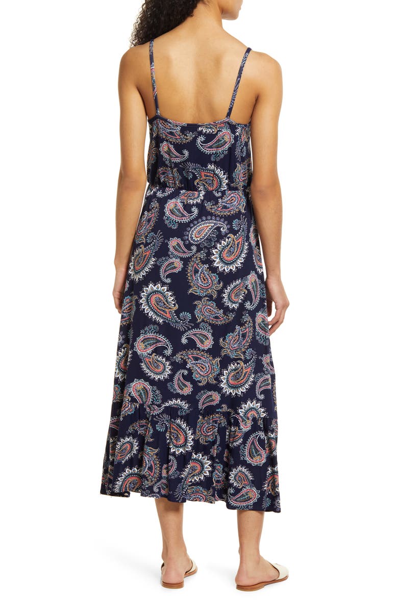 Loveappella Tie Front Maxi Sundress, Alternate, color, 