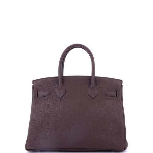 Pre-owned Hermes Hermes Birkin Handbag Brown Togo With Palladium Hardware 30 In Brown