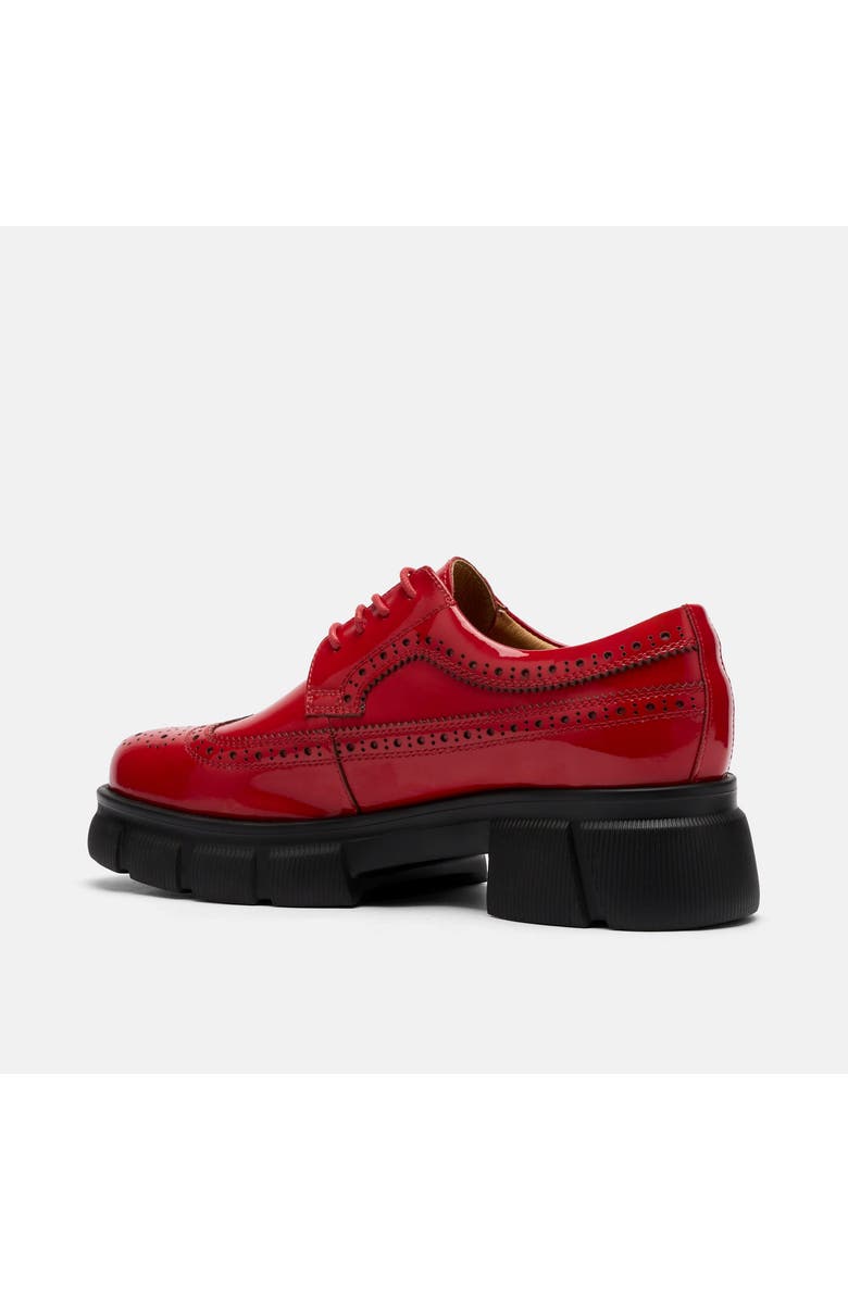 MARC NOLAN Ms. Alexander Leather Lug Wingtip Derby, Alternate, color, Red