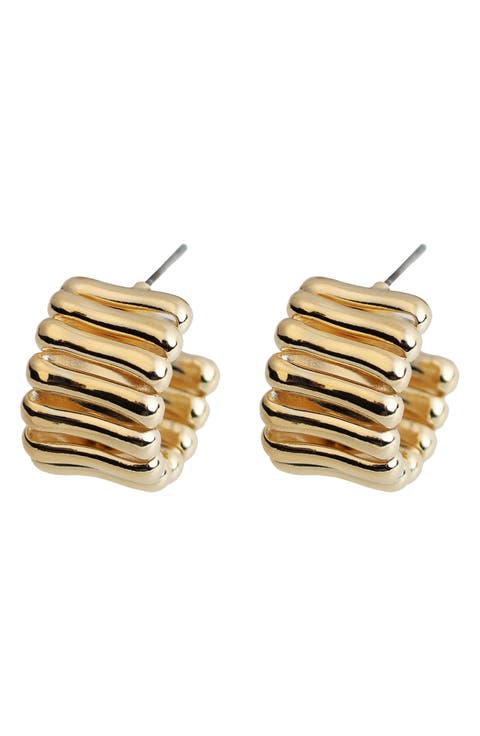Crinkle Hoop Earrings