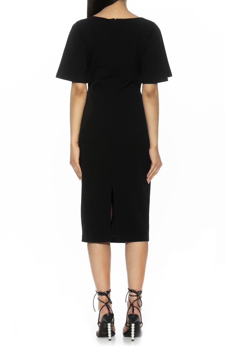 Alexia Admor Ariah Flutter Sleeve Sheath Dress, Alternate, color, Black