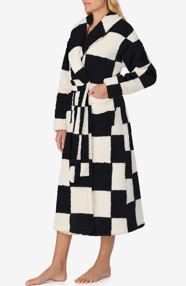Sanctuary Checkered Robe, Alternate, color, Black Check