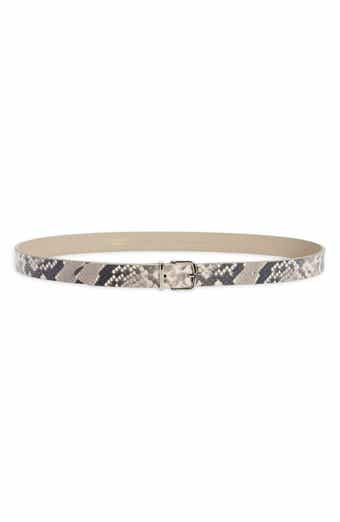 Vince Snake Embossed Leather Belt