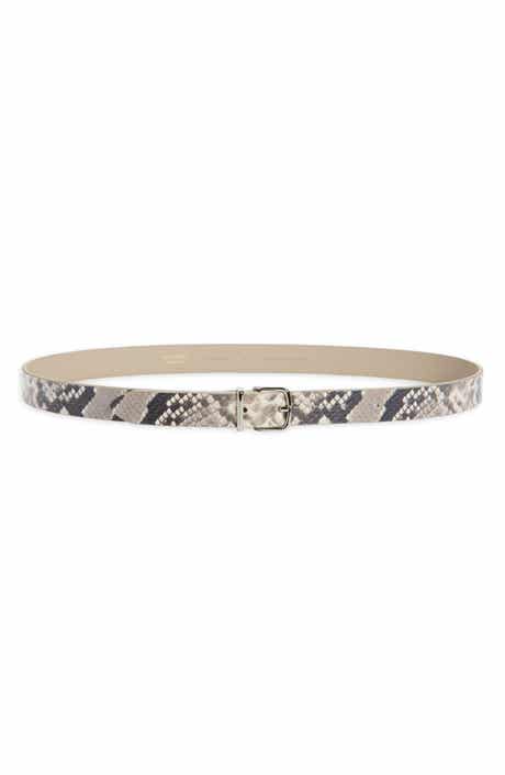Vince Snake Embossed Leather Belt