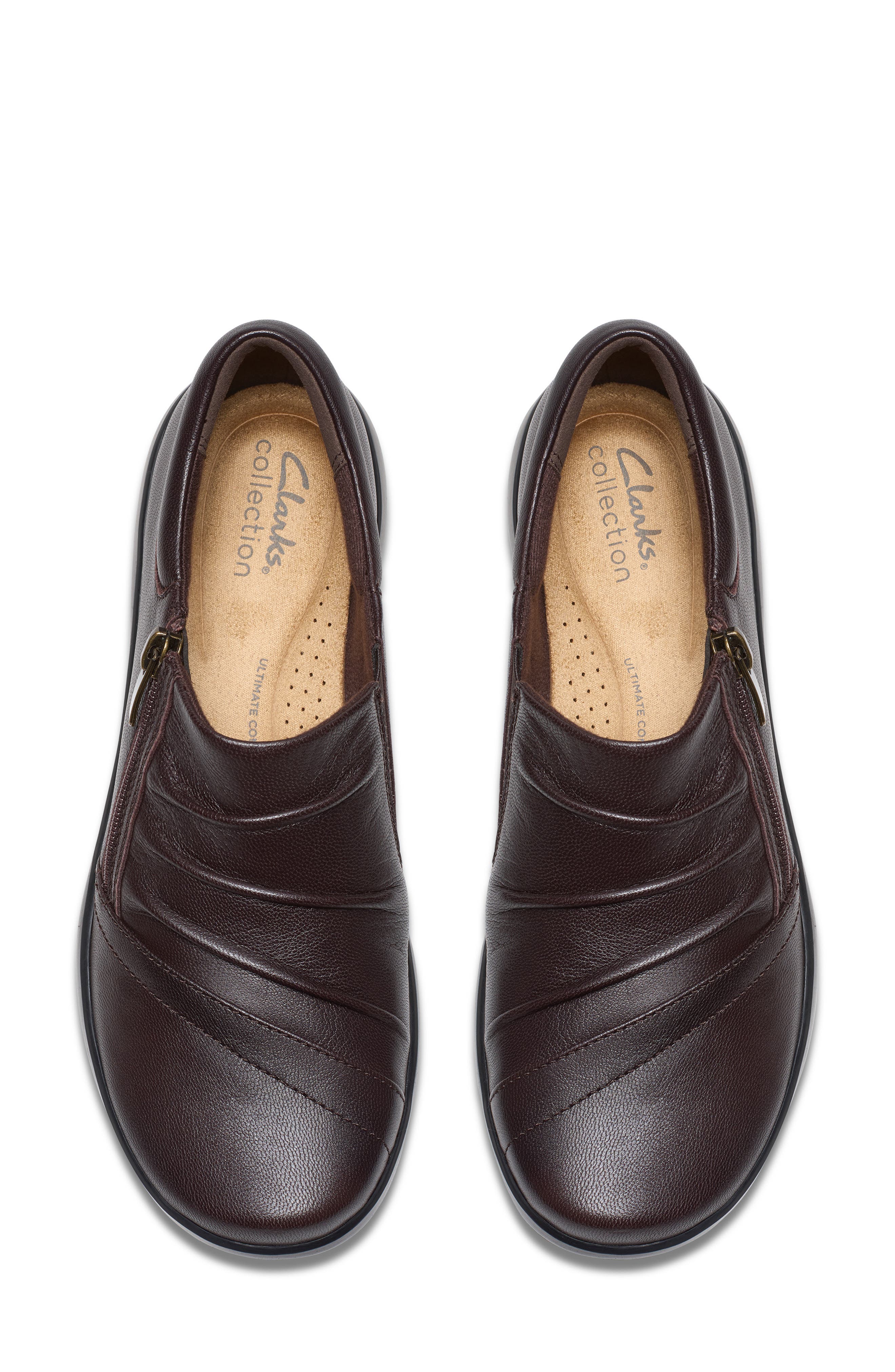 Kaetlyn Mila Side Zip Loafer, Alternate, color, CHOCOLATE LEA
