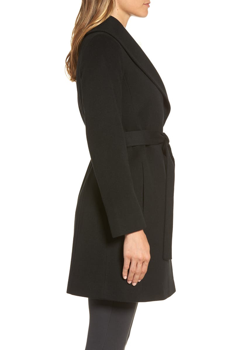 Fleurette Shawl Collar Cashmere Wrap Coat, Alternate, color, 