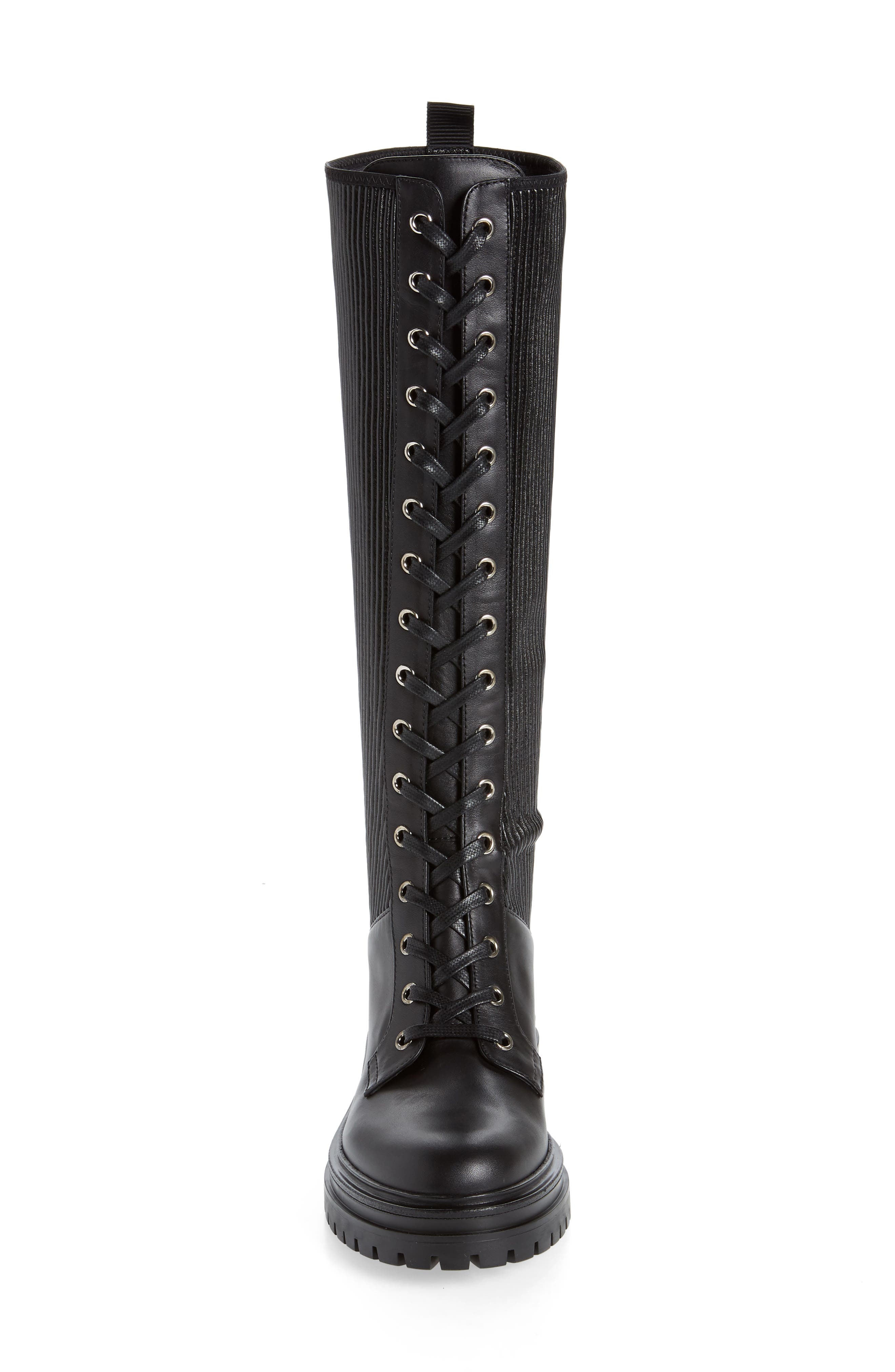 Gianvito Rossi Lace-Up Knee High Platform Boot, Alternate, color, 