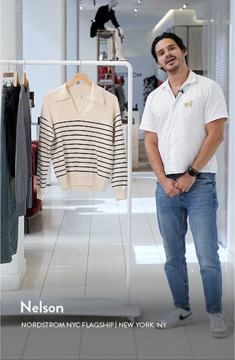 Breton Stripe Cotton Blend Sweater, sales video thumbnail