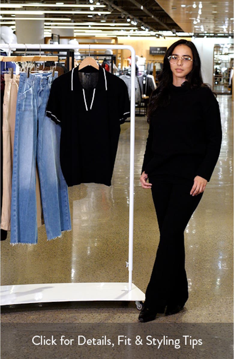 Tipped Johnny Collar Polo Sweater, sales video thumbnail