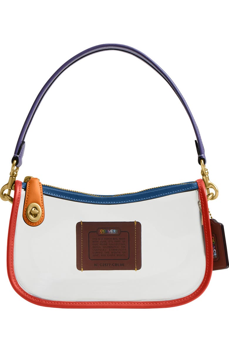 COACH Originals Rainbow PVC Clear Shoulder Bag, Main, color,