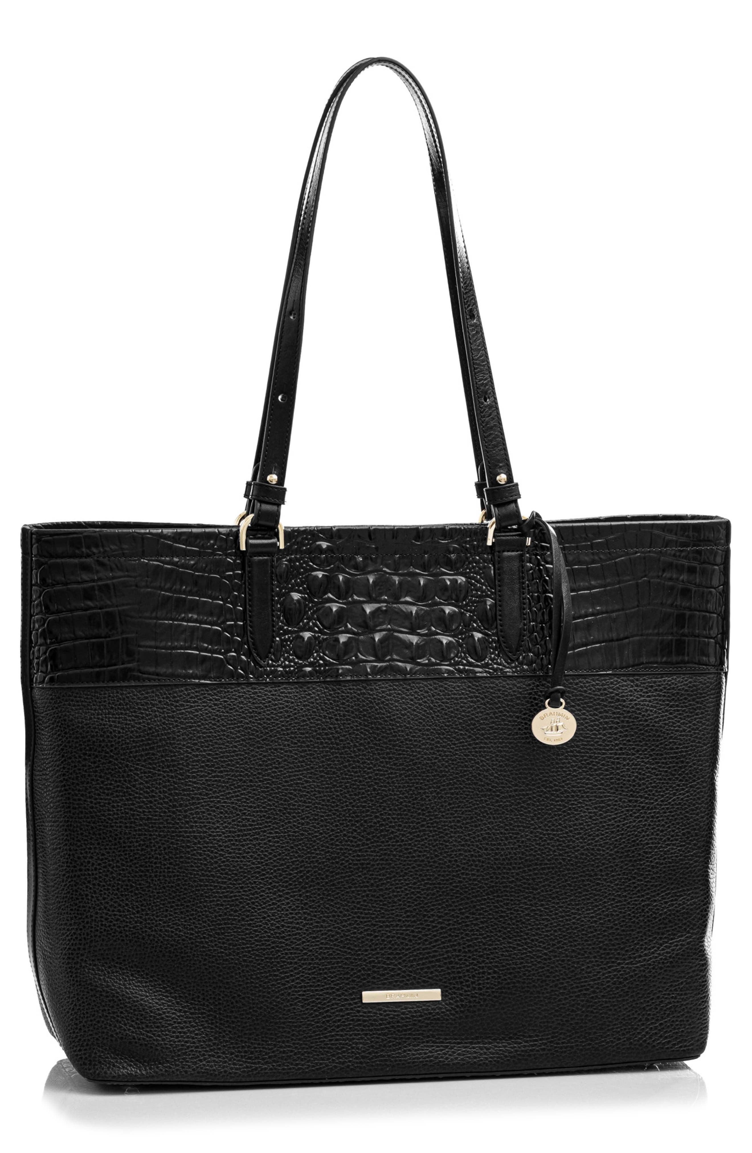 Brahmin Tansey Croc Embossed Leather Tote, Alternate, color, 