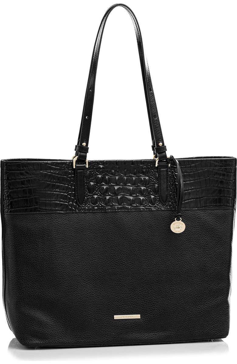 Brahmin Tansey Croc Embossed Leather Tote, Alternate, color,