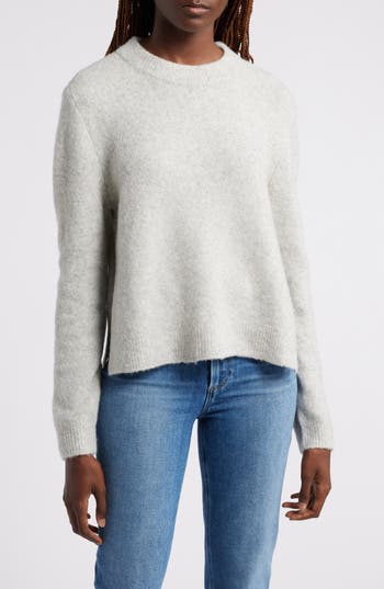 Wyeth Darby Wool & Yak Blend Crewneck Sweater In Fog